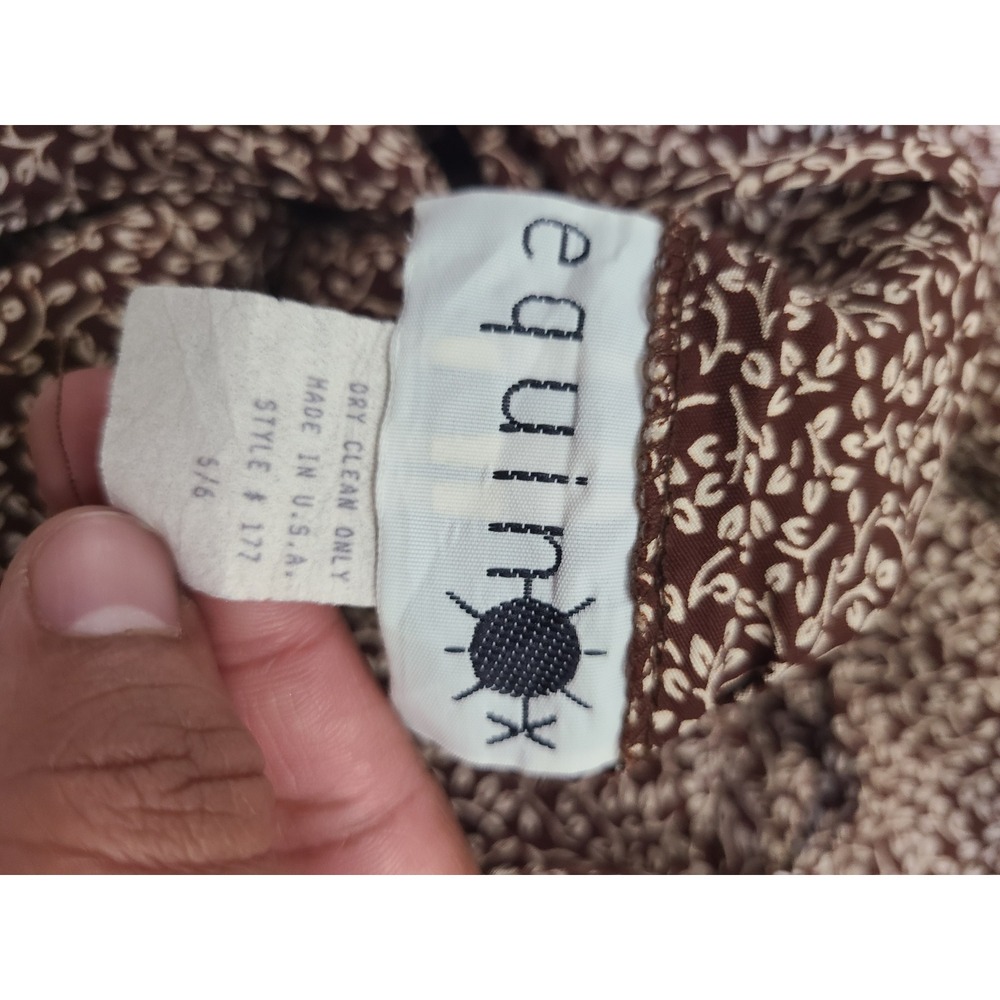 Equinox Maxi Dress Women 5/6 Brown Floral Tie Back Spaghetti Strap - Picture 4 of 11